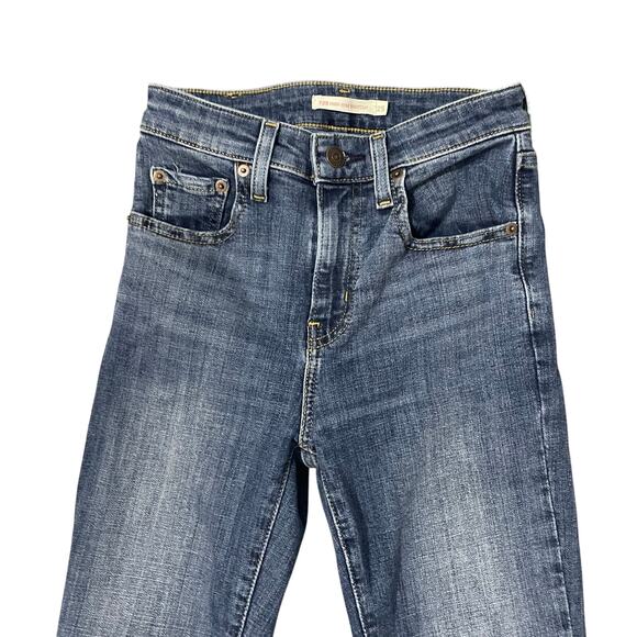 Levi's 725 Women’s High Rise Bootcut Jeans Size 25 x 28 inseam Blue - Picture 11 of 12